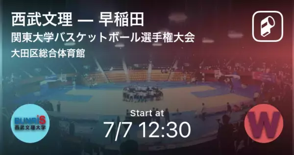 【関東大学バスケットボール選手権大会4回戦】まもなく開始！西武文理vs早稲田