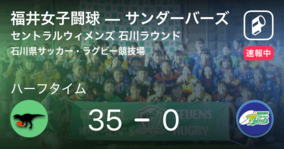 【速報中】福井女子闘球vsサンダーバーズは、福井女子闘球が35点リードで前半を折り返す