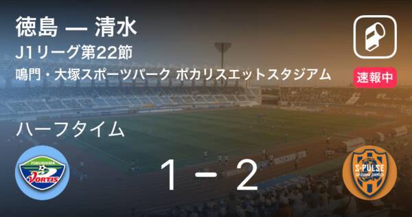 速報中 徳島vs清水は 清水が1点リードで前半を折り返す 21年7月11日 エキサイトニュース