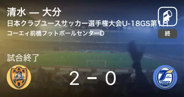 「【日本クラブユースサッカー選手権大会U-18グループステージ第1日】清水が大分を突き放しての勝利」の画像