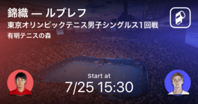 【東京オリンピックテニス男子シングルス1回戦】まもなく開始！錦織vsルブレフ