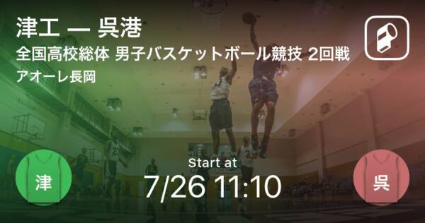 【インターハイ男子バスケットボール2回戦】まもなく開始！津工vs呉港