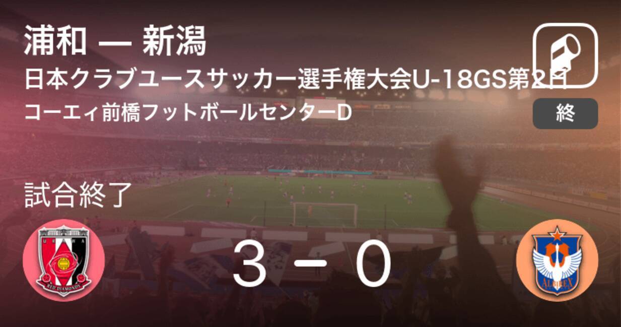 日本クラブユースサッカー選手権大会u 18グループステージ第2日 浦和が新潟との一進一退を制す 21年7月26日 エキサイトニュース