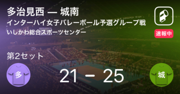 【速報中】多治見西vs城南は、城南が第1セットを取る