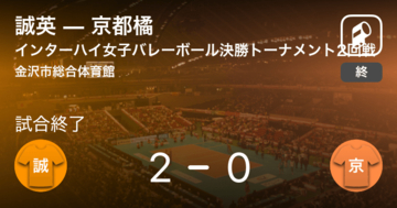 【インターハイ女子バレーボール決勝トーナメント2回戦】誠英が京都橘にストレート勝ち