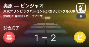 【東京オリンピックバドミントン女子シングルス準々決勝】ビンジャオが奥原から逆転勝利
