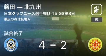 【日本クラブユースサッカー選手権U-15グループステージ第3日】磐田が北九州との一進一退を制す