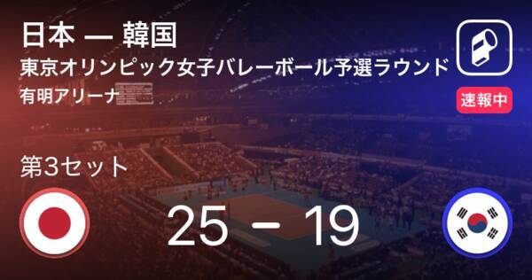 速報中 日本vs韓国は 日本が第2セットを取る 21年7月31日 エキサイトニュース