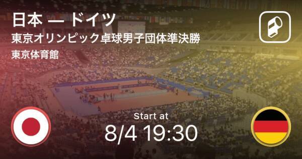 【東京オリンピック卓球男子団体準決勝】まもなく開始！日本vsドイツ