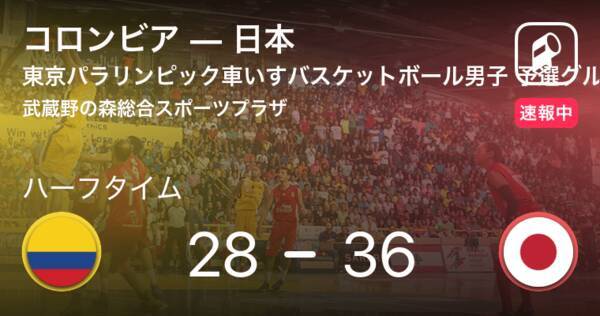 速報中 コロンビアvs日本は 日本が8点リードで前半を折り返す 21年8月26日 エキサイトニュース