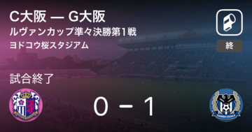 【ルヴァンカップ準々決勝第1戦】G大阪がC大阪との一進一退を制す