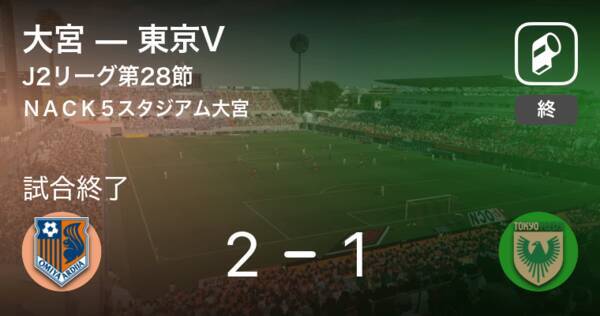 J2第28節 大宮が東京vから逃げ切る 21年9月5日 エキサイトニュース