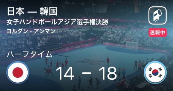 速報中 日本vs韓国は 韓国が4点リードで前半を折り返す 21年9月25日 エキサイトニュース