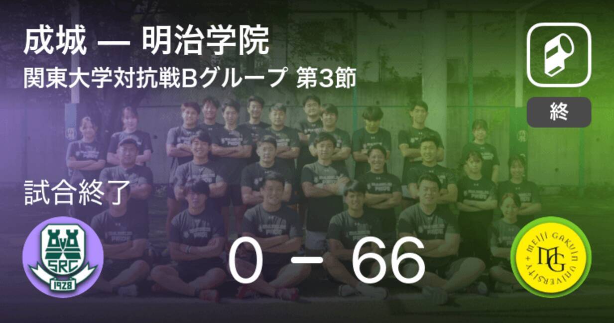 関東大学対抗戦bグループ第3節 明治学院が成城に大きく点差をつけて勝利 21年10月10日 エキサイトニュース