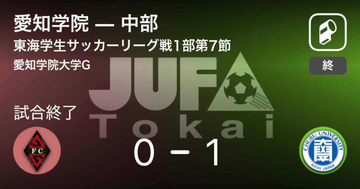 東海学生サッカーリーグ戦1部第7節 中部が愛知学院との一進一退を制す 21年10月16日 エキサイトニュース