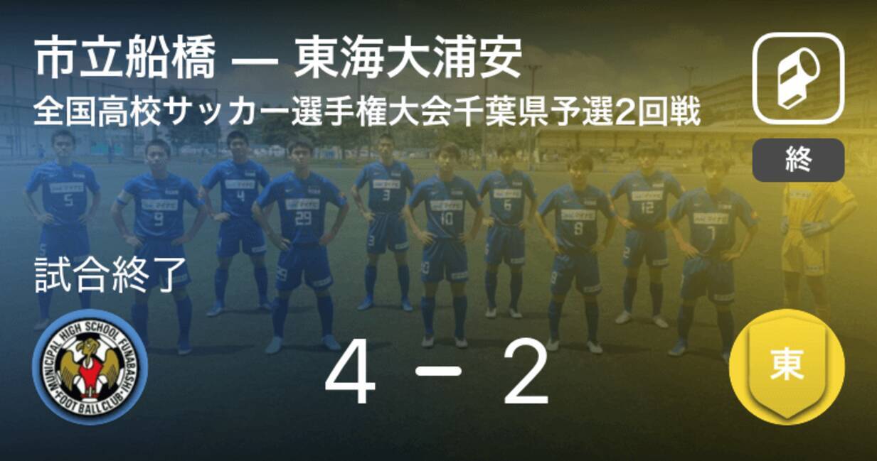 全国高校サッカー選手権大会千葉県予選2回戦 市立船橋が東海大浦安との攻防の末 勝利を掴み取る 21年10月23日 エキサイトニュース