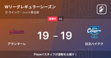 【速報中】1Q終了し日立ハイテクがアランマーレに0点リード