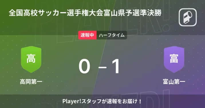 速報中 富山第一vs西京は 富山第一が1点リードで前半を折り返す 18年12月31日 エキサイトニュース