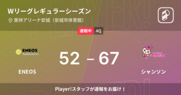 【速報中】3Q終了しシャンソンがENEOSに15点リード