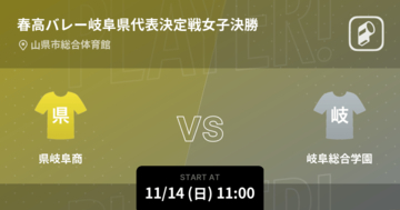 【春高バレー岐阜県代表決定戦女子決勝】まもなく開始！県岐阜商vs岐阜総合学園