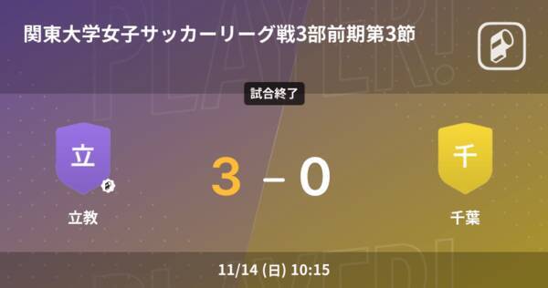 関東大学女子サッカーリーグ戦3部前期第3節 立教が千葉を突き放しての勝利 21年11月14日 エキサイトニュース