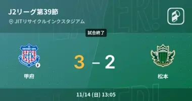 J2第40節 松本が甲府から逃げ切り勝利 年12月13日 エキサイトニュース