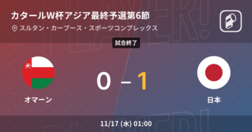 【カタールW杯アジア最終予選第6節 】日本がオマーンとの一進一退を制す