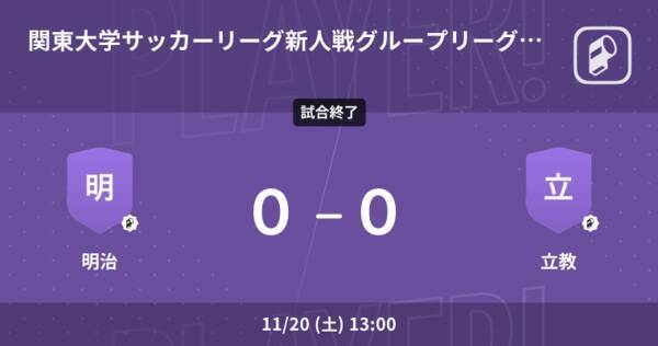 関東大学サッカーリーグ新人戦グループリーグ第5戦 明治は立教とスコアレスドロー 21年11月日 エキサイトニュース