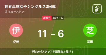 【速報中】伊藤vs芝田は、伊藤が第4ゲームを取る