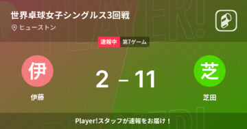 【速報中】伊藤vs芝田は、芝田が第6ゲームを取る
