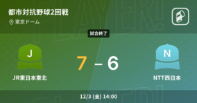 【都市対抗野球2回戦】JR東日本東北がNTT西日本から勝利をもぎ取る