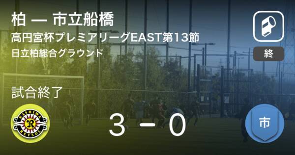 高円宮杯u 18プレミアリーグeast第13節 柏が市立船橋から逃げ切り勝利 18年9月16日 エキサイトニュース