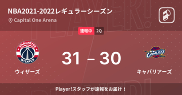 【速報中】1Q終了しウィザーズがキャバリアーズに1点リード