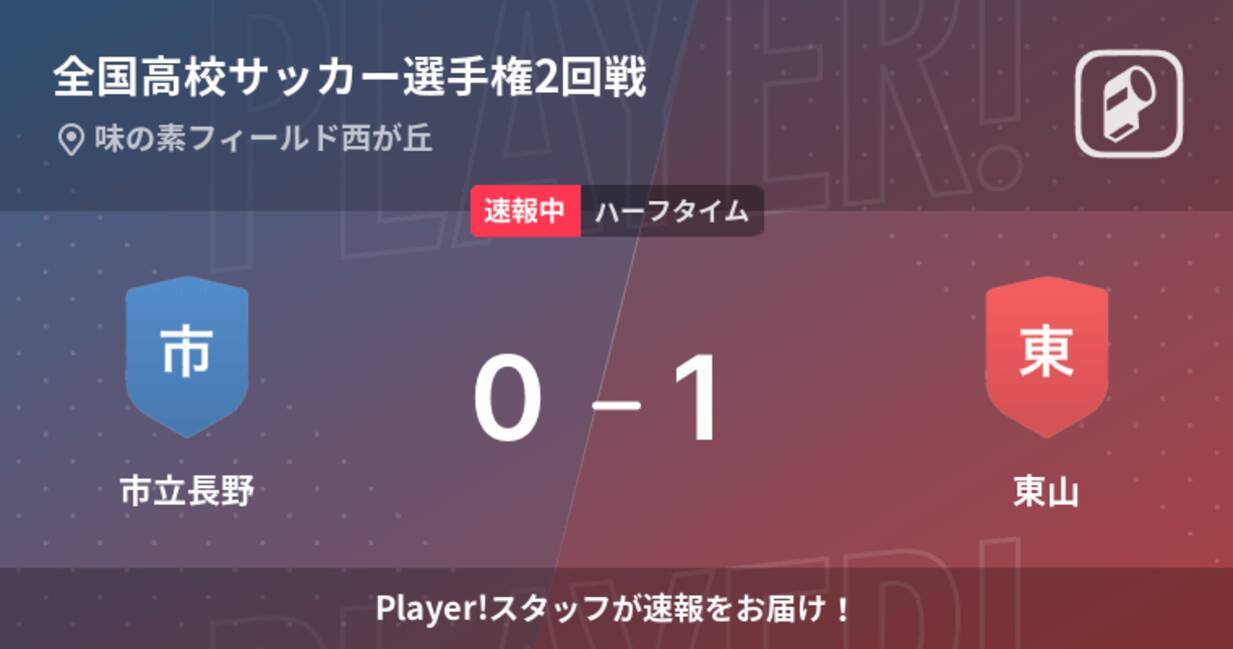 速報中 市立長野vs東山は 東山が1点リードで前半を折り返す 21年12月31日 エキサイトニュース