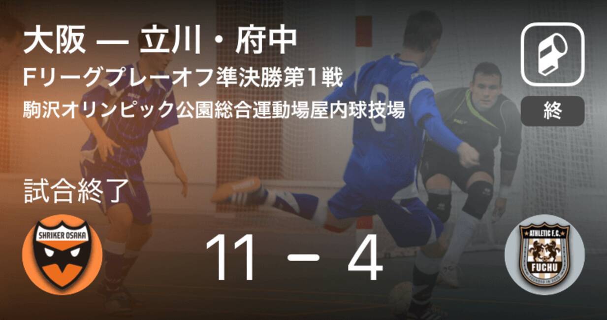 F1リーグプレーオフ準決勝第1戦 大阪が立川 府中に勝利 19年2月16日 エキサイトニュース