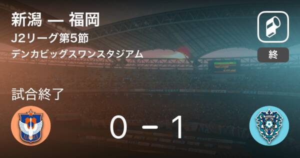 J2第5節 福岡が新潟との一進一退を制す 19年3月23日 エキサイトニュース