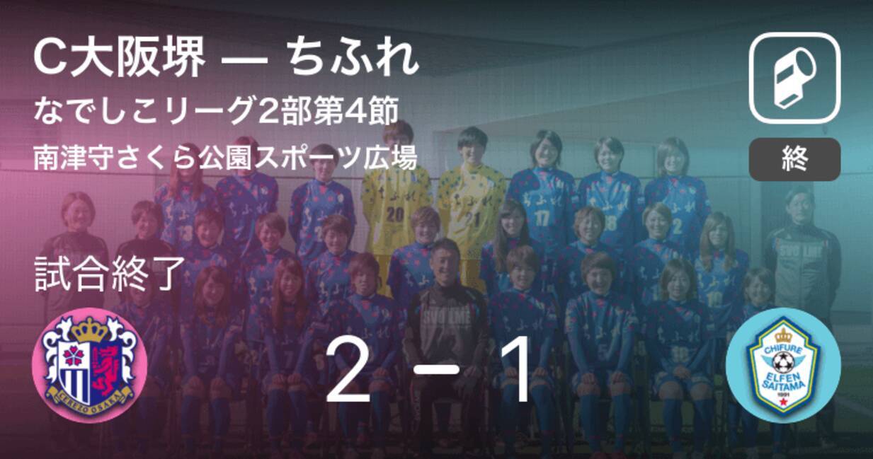 なでしこリーグ2部第4節 C大阪堺がちふれから逆転勝利 19年4月日 エキサイトニュース