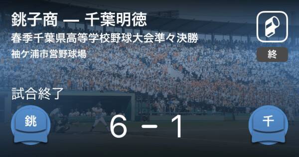 春季千葉県高校野球大会準々決勝 銚子商が千葉明徳に勝利 2019年5月3日 エキサイトニュース