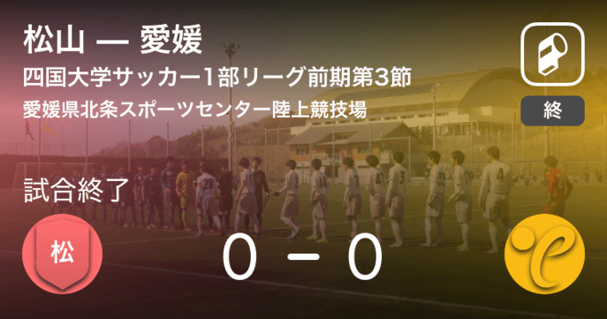 四国大学サッカーリーグ1部前期第8節 松山が愛媛から逆転勝利 19年10月5日 エキサイトニュース