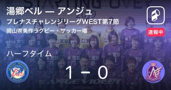 速報中 湯郷ベルvsアンジュは 湯郷ベルが1点リードで前半を折り返す 19年5月26日 エキサイトニュース