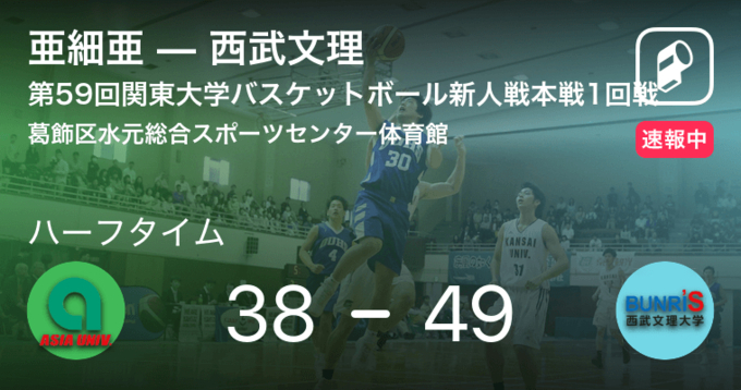 速報中 西武文理vs早稲田は 早稲田が11点リードで前半を折り返す 21年7月7日 エキサイトニュース