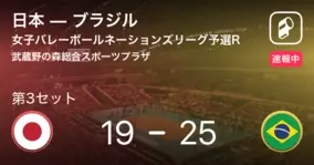 速報中 日本vsブラジルは 日本が第3セットを取る 19年6月11日 エキサイトニュース