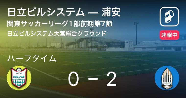 速報中 日立ビルシステムvs浦安は 浦安が2点リードで前半を折り返す 19年6月23日 エキサイトニュース