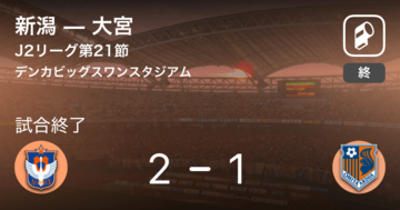 【J2第21節】新潟が大宮との一進一退を制す