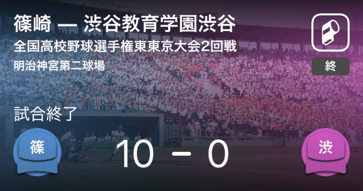 全国高校野球選手権東東京大会2回戦 篠崎が渋谷教育学園渋谷に大きく点差をつけて勝利 19年7月8日 エキサイトニュース