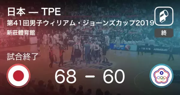 【ウィリアム・ジョーンズカップ第5戦】日本がTPEに勝利