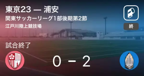 【関東サッカーリーグ1部後期第2節】浦安が東京23との一進一退を制す