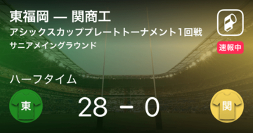 【速報中】東福岡vs関商工は、東福岡が28点リードで前半を折り返す