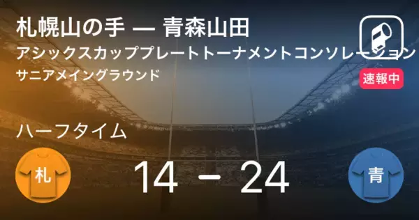 【速報中】札幌山の手vs青森山田は、青森山田が10点リードで前半を折り返す