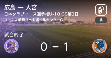 【日本クラブユースサッカー選手権大会U-18グループステージ第3日】大宮が広島との一進一退を制す